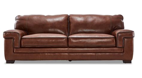 Stampede Leather Sofa Chestnut Top Grain Leather Sofa Offers