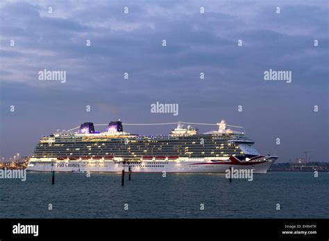 Maiden Voyage Britannia Southampton Uk England Stock Photo Alamy