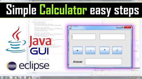 Create A Simple Calculator Using Java Swing Tutorial Youtube