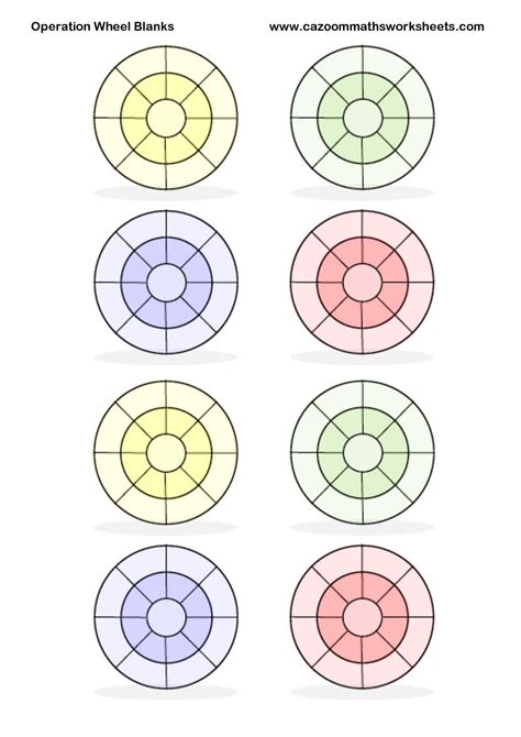 Multiplication Wheels Free Printable