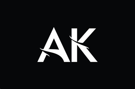 Ak Monogram Logo Design By Vectorseller Thehungryjpeg