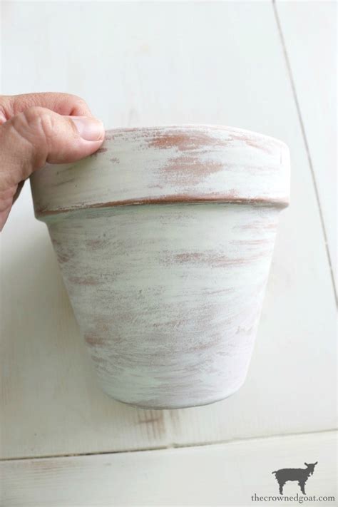 Wipe down your pot to make sure it is a clean surface. White Washing Terra Cotta Pots with Chalk Paint - The ...