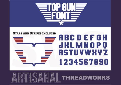 Top Gun Font Svg Cutting Files And Clip Art Custom Names 