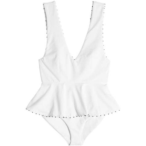 Marysia Peplum Swimsuit 405 Liked On Polyvore Featuring Swimwear