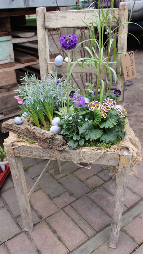 Sie möchten ihr gewächshaus bepflanzen? Bepflanzter Stuhl | Garten, Blühende pflanzen, Pflanzideen