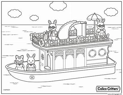 Coloring Critters Pages Calico Boat Printable Having