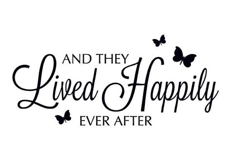And They Lived Happily Ever After Fairy Tale Wall Decal Quote