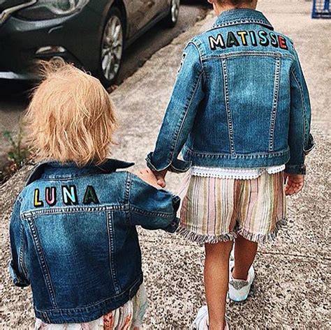 Here are the first ones on it so far the dr steel one i printed out myself from the. Kids Personalised Denim Jacket Rainbow Letters By Patchy ...