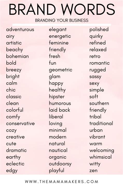 Brand Words To Use When Creating A Mood Board For Your Business