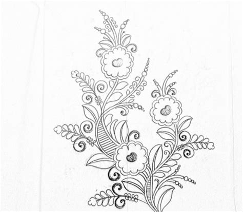 Simple Flower Designs For Pencil Drawing At Paintingvalley Com