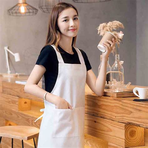 White Apron Wrapped Apron Cooking Kitchen Cotton Apron Women In Aprons From Home And Garden On