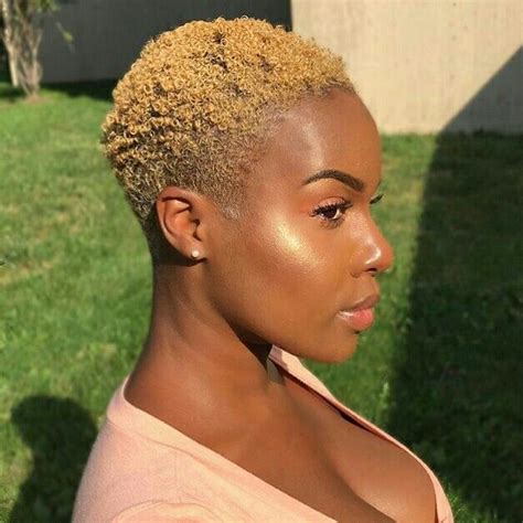 Teeny Weeny Afro Hair Color For Brown Skin Short Bleached Hair Big Chop Natural Hair