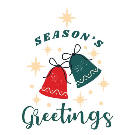 Seasons Greeting Bells Badge Png And Svg Design For T Shirts