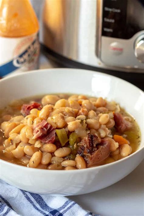 Instant Pot Ham And White Bean Soup No Presoaking Dry Beans