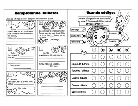 Atividade Bilhete 3 Ano