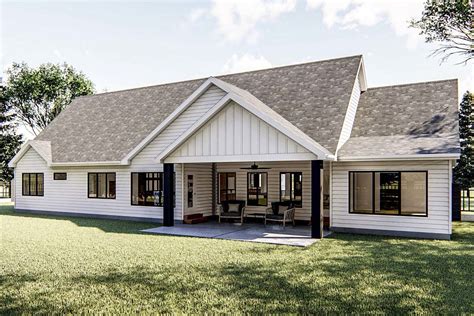 Plan Dj Modern Farmhouse Ranch Home Plan With Cathedral Ceiling