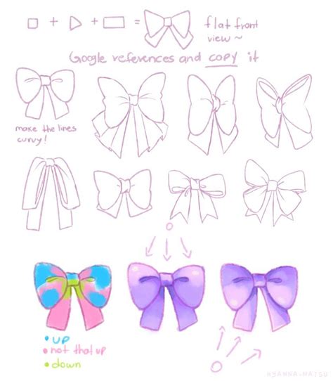 Ribbons By Hyan Doodles On Deviantart Bow Drawing Anime Drawings