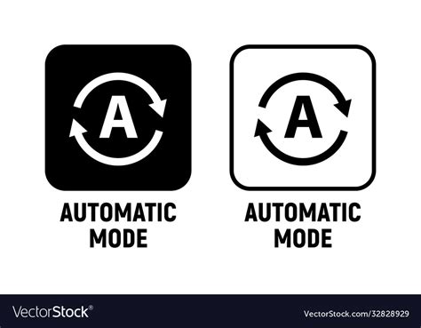 Automatic Mode Smartphone Icon Auto Royalty Free Vector