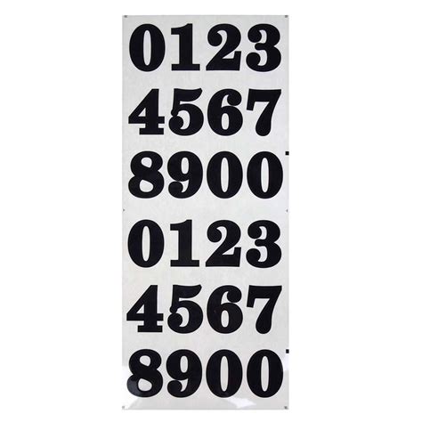 Bold Number Stickers Black 1 12 Inch 24 Piece