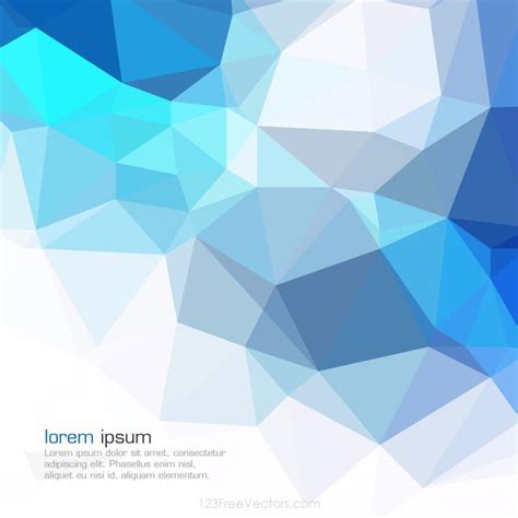 Light Blue Polygonal Background Free Vector By 123freevectors On