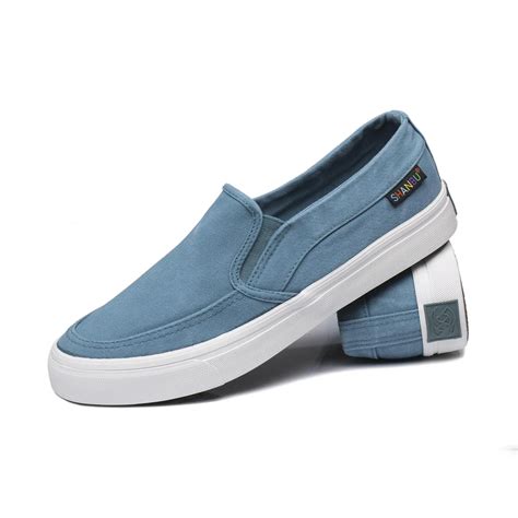 2018 Canvas Denim Shoes Men Casual Slip On Man Leisure Shoe Breathable Driving Lazy Loafers Male