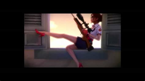 When Team Fortress 2 Sniper Meets The Female Sniper Youtube