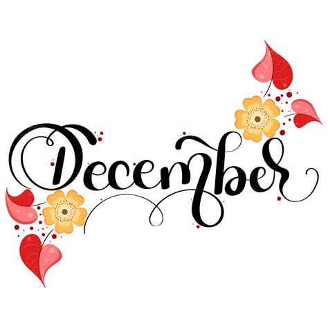 Hello December Clipart Transparent Png Hd Hello December Months Of The