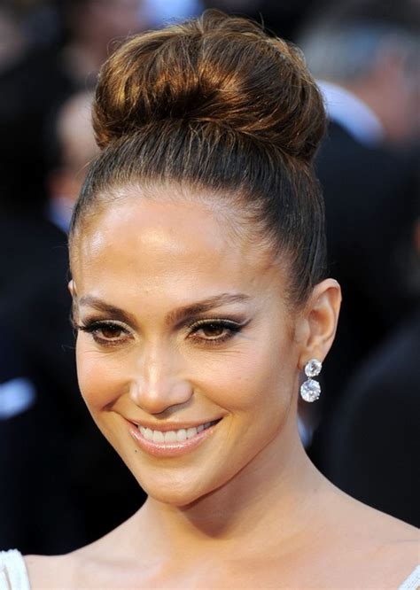 Jennifer Lopez Hairstyles High Bun Updos Popular Haircuts