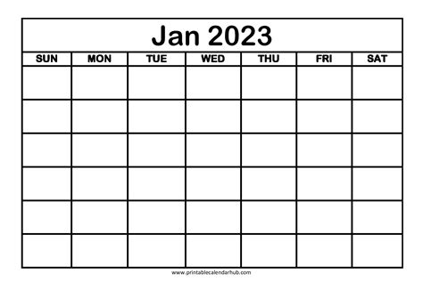 2023 Word Calendar Monthly Templates January To December Printable