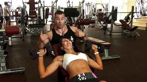 Ladies Incline Dumbbell Press Exercise Youtube