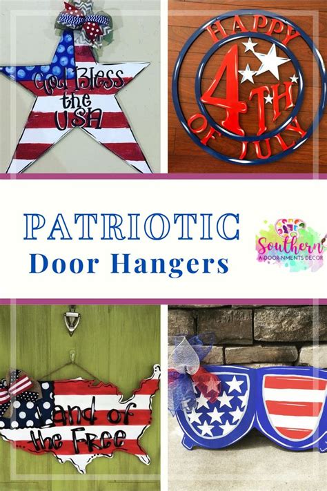 Patriotic Door Hangers For Summer Southern Adoornments Decor