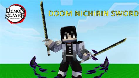 How To Craft Doom Nichirin Sword Minecraft Demon Slayer Youtube