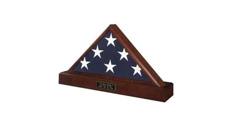 Buy Hand Crafted Military Flag Case And Pedestal Urn Made To Order