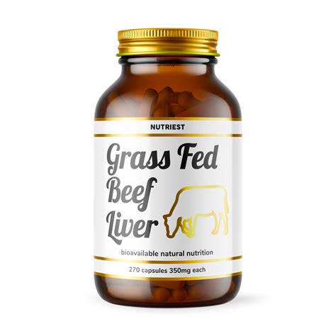 Grass Fed Desiccated Beef Liver 270 Capsules Nutriest Supplements