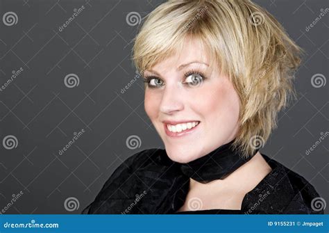 Blonde Haired Girl Smiling At The Camera Stock Image Image Of Beam