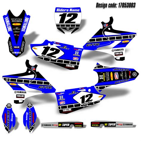 Motocross Graphics Kit Dirt Bike Stickers For Yamaha Yz 125 Yz Etsy