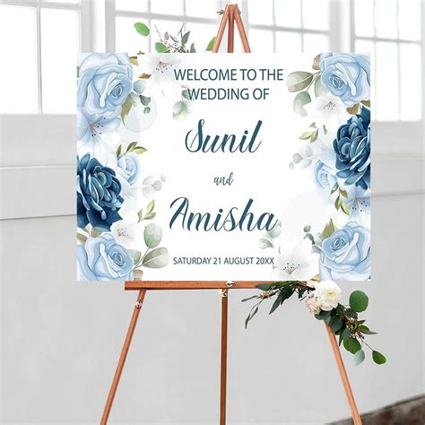 Floral Wedding Welcome Sign 19