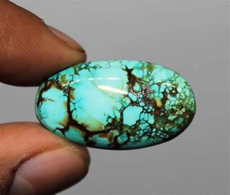Natural Genuine Tibet Turquoise Cabochon Oval Shape Loose Gemstone