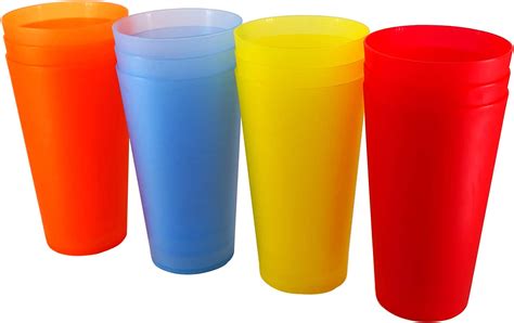 32 Ounce Plastic Tumblers Bpa Free Reusable Dishwasher Safe Drinking Cups Set Of 12 Indoor
