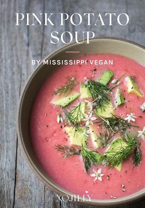 Mississippi Vegan Pink Potato Soup Recipe Potato Soup Delicious Soup Potato Soup Recipe
