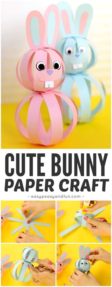 Easy Paper Bunny Craft Easter Idea For Kids Easy Peasy