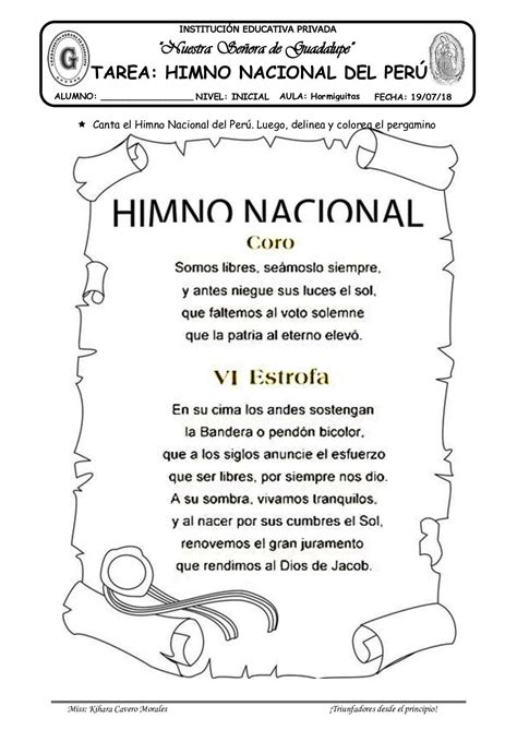 Dibujo Del Dia Del Himno Nacional Para Colorear Himno Nacional Para Reverasite