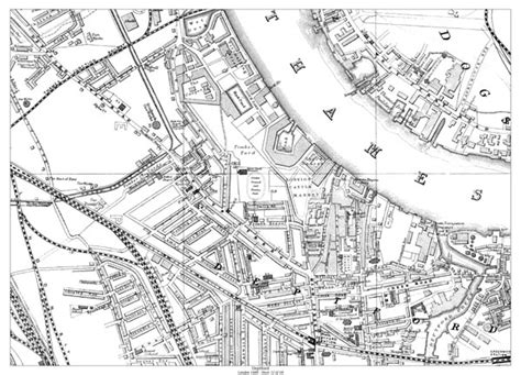 Old Map Of Deptford London In 1888
