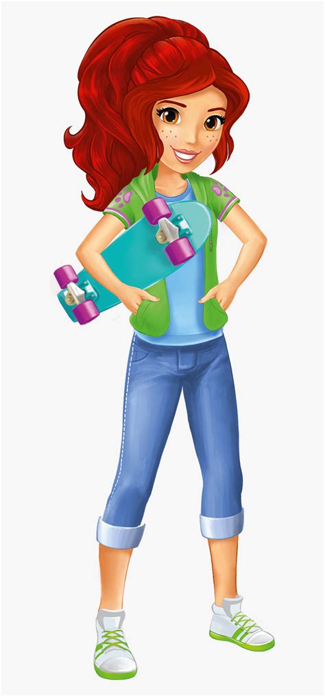 Mia With Skateboard Mia Lego Friends Serie Hd Png Download Kindpng