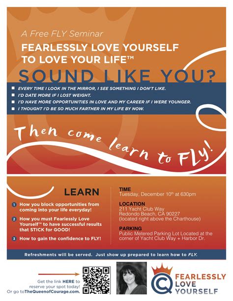 Fearlessly Love Yourself To Love Your Life™ Free Seminar Manhattan