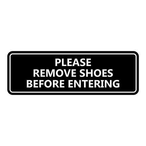 Standard Please Remove Shoes Before Entering Signblack Medium