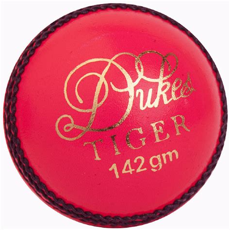 Dukes Junior Tiger Cricket Ball Pink From