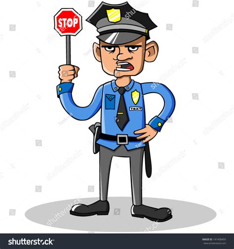 Cartoon Vector Policeman Stock Vector 141458455 Shutterstock