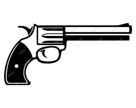 Gun Svg Revolver Clipart Pistol Svg Cut File For Cricut Silhouette