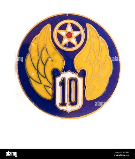 Metal Pin Badge Number 10 Gold Wings Hi Res Stock Photography And
